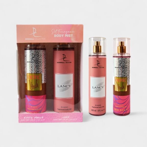 DOR-BMSET02 Set Doble Body Mist Dorall Collection: Lancy Floral y Exotic Vanilla