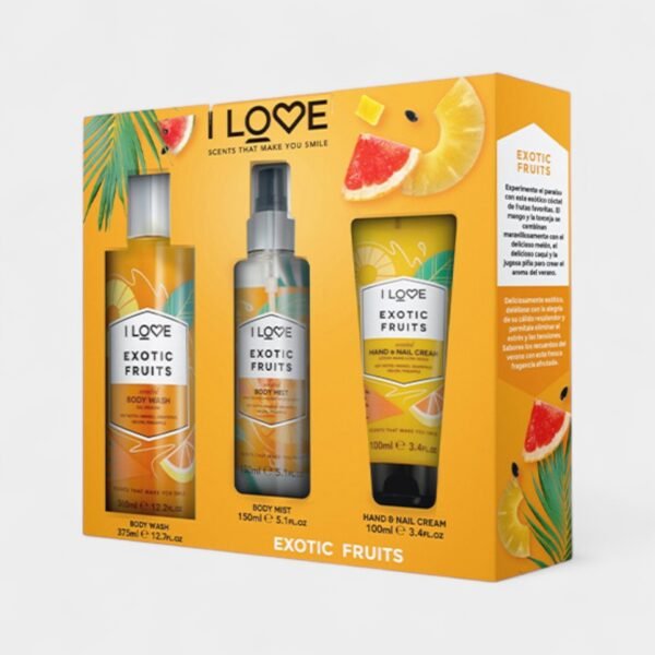 ILOVE-EF01 Set Corporal Refrescante I LOVE Exotic Fruits (3 en 1)